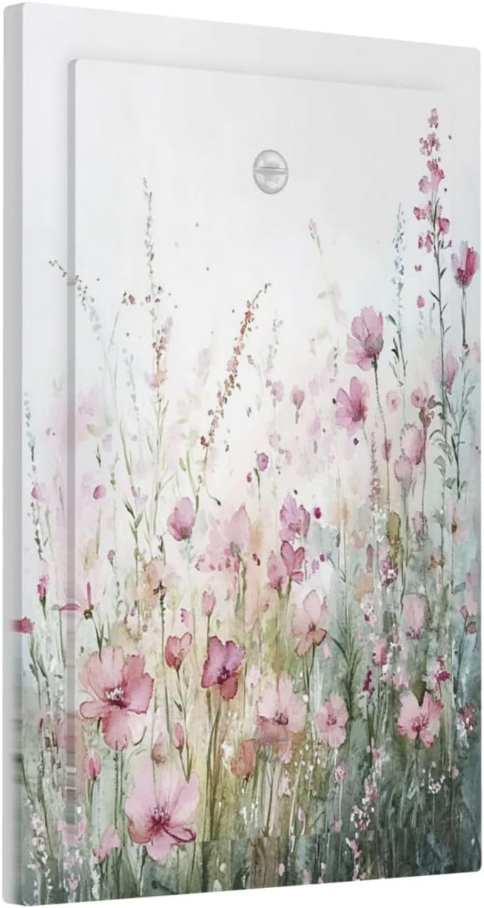 Light Switch Cover Plate Wildflower Botanical Watercolor Floral 1 Gang No Device Blank Electrical