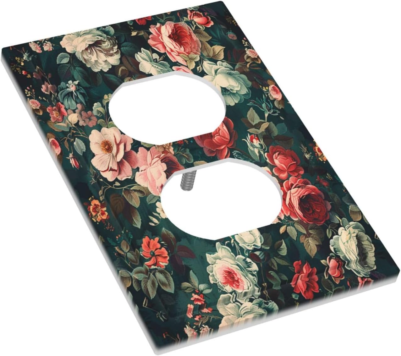 Outlet Covers Baroque Vintage Peony Flower Floral 1 Gang Duplex Wall Plate Decorative Switch Plates