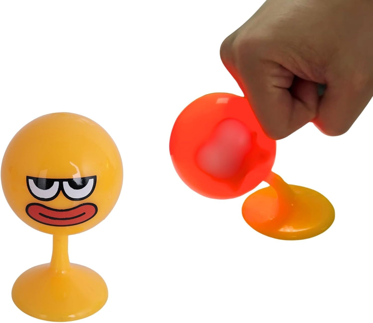 Desktop Punching Bag - 4.41 x 2.76 Inches, Light-Up Stress Relief Toy with Suction Cup Base