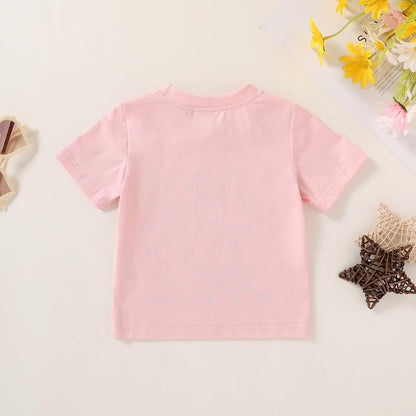 Happy Town Toddler Clothes Baby Boy Girl Smiley Face Shirt Short Sleeve T-Shirt Tee Summer Tops