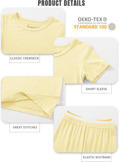 Jimonda Baby Boys Girls Pajama Sets Toddler Sleepwear Cool Jammies 2pcs Viscose from Bamboo PJs