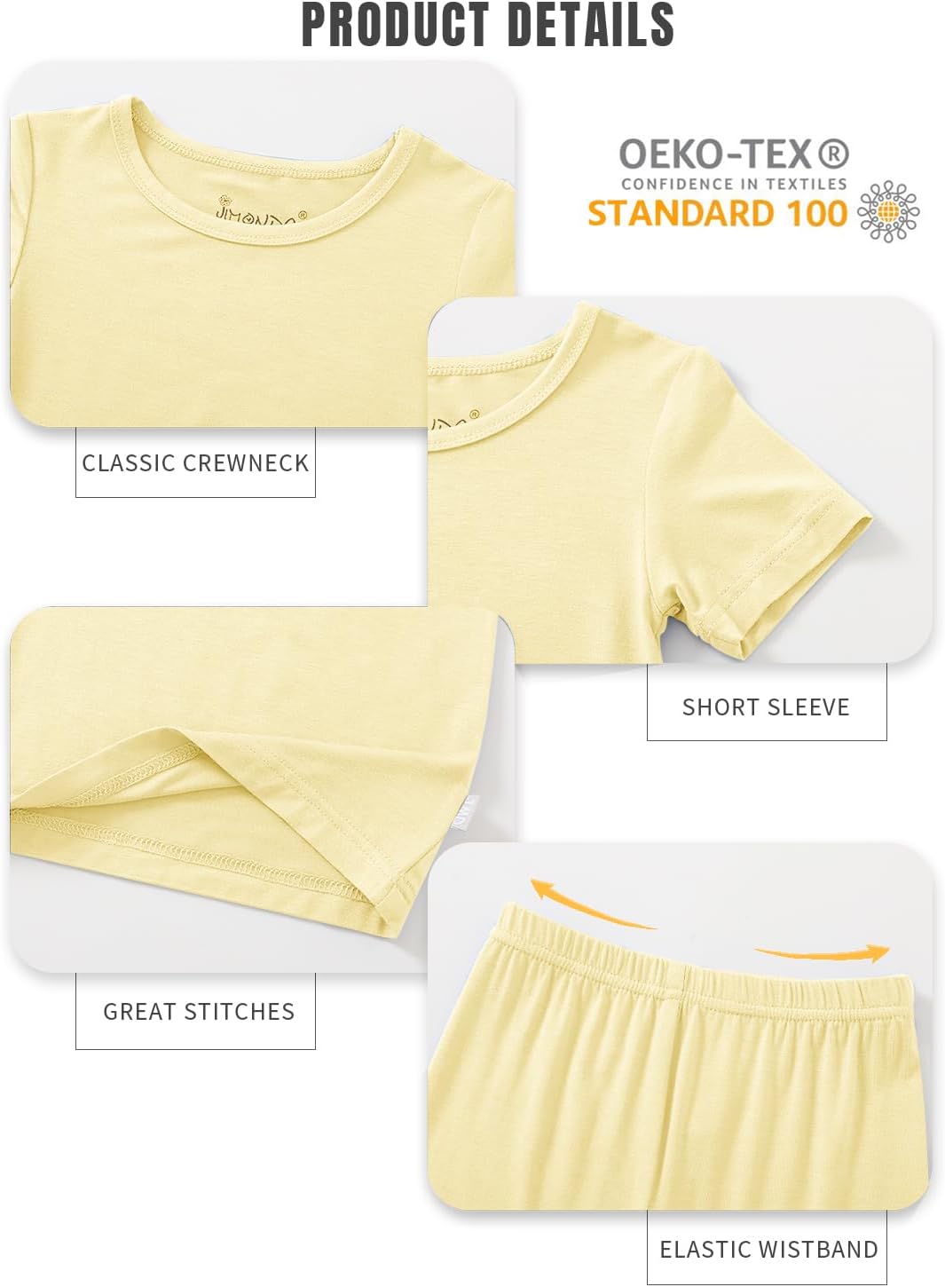 Jimonda Baby Boys Girls Pajama Sets Toddler Sleepwear Cool Jammies 2pcs Viscose from Bamboo PJs