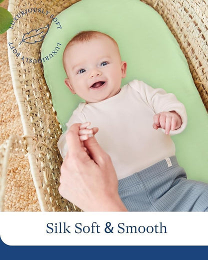 Supersoft Fitted Bassinet Sheets, Premium Viscose Cradle Sheets, Streachy Hypoallergenic Breathable