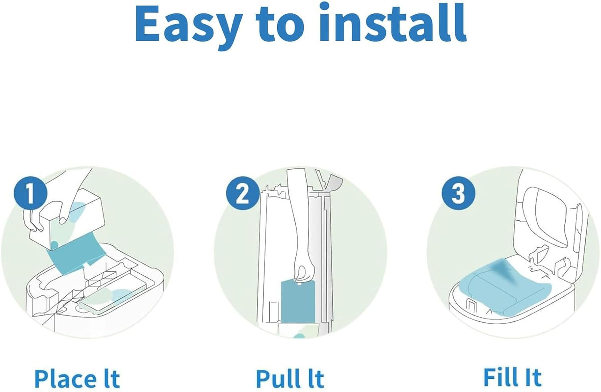 Diaper Pail Refills Bags with 30 Bags, Compatible with Genie Easy Roll Signature Diaper Pail and