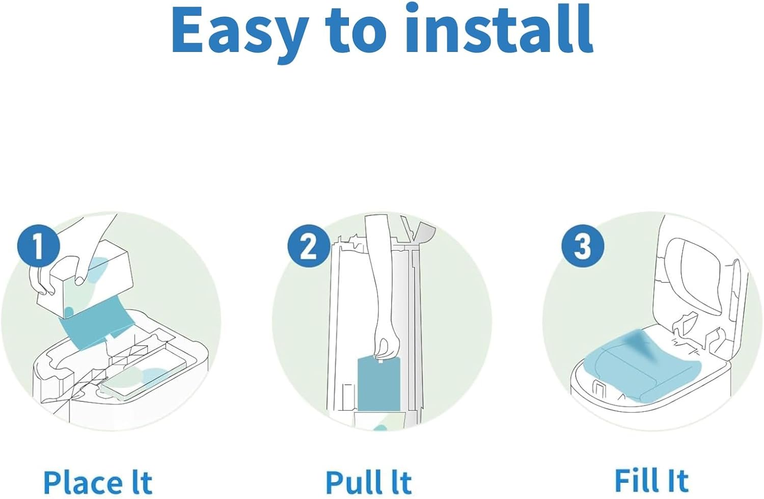 Diaper Pail Refills Bags with 30 Bags, Compatible with Genie Easy Roll Signature Diaper Pail and