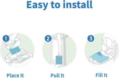 Diaper Pail Refills Bags with 30 Bags, Compatible with Genie Easy Roll Signature Diaper Pail and