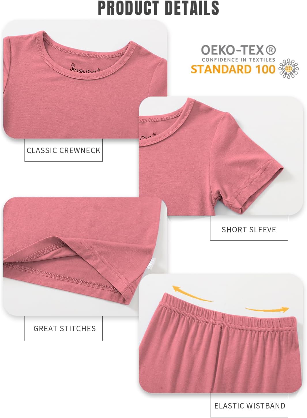 Jimonda Baby Boys Girls Pajama Sets Toddler Sleepwear Cool Jammies 2pcs Viscose from Bamboo PJs