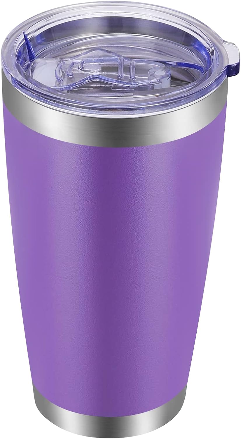 VEGOND 20oz Tumbler with Lid and Straw Stainless Steel Tumbler Cup Vacuum Insulated Double Wall