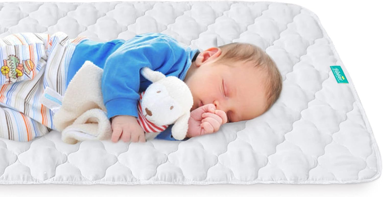Crib Mattress Protector Pad Cover Quilted Waterproof Incontinence Bed Pads Wetting Protection Pad