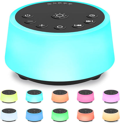 Color Noise Sound Machines with 10 Colors Night Light 25 Soothing Sounds and Sleep White Noise