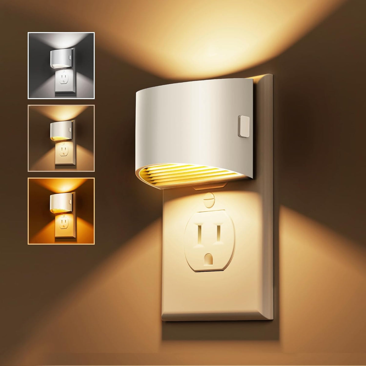 L LOHAS LED Night Lights Plug into Wall with 3CCT Adjustable (1600K/3000K/5000K), 1W Nightlight