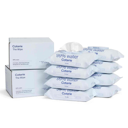 Coterie Baby Wipes for Sensitive Skin, Plant-Based and Plastic-Free Fibers, 99% Water