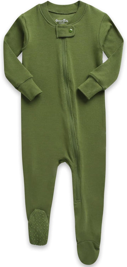 VAENAIT BABY Infant Toddler Boys Girls Footed One-Piece Sleep and Play Premium Modal Pajamas 1-2