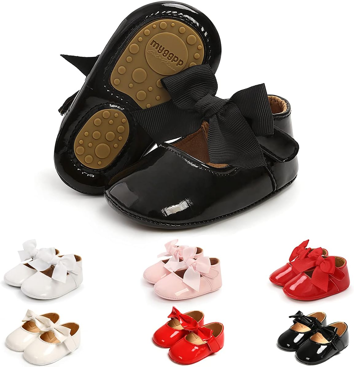 Baby Shoes Mary Jane Flats Non Slip Soft Sole Infant Toddler Sneakers First Walkers Party Christmas