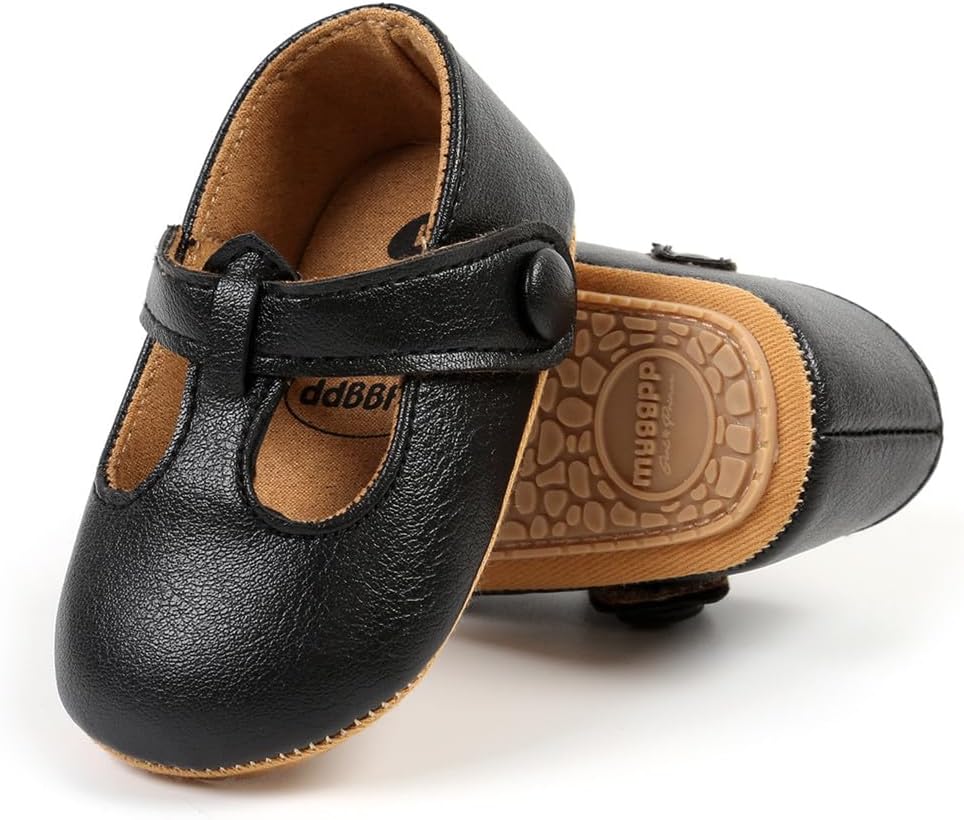 Baby Shoes Mary Jane Flats Non Slip Soft Sole Infant Toddler Sneakers First Walkers Party Christmas