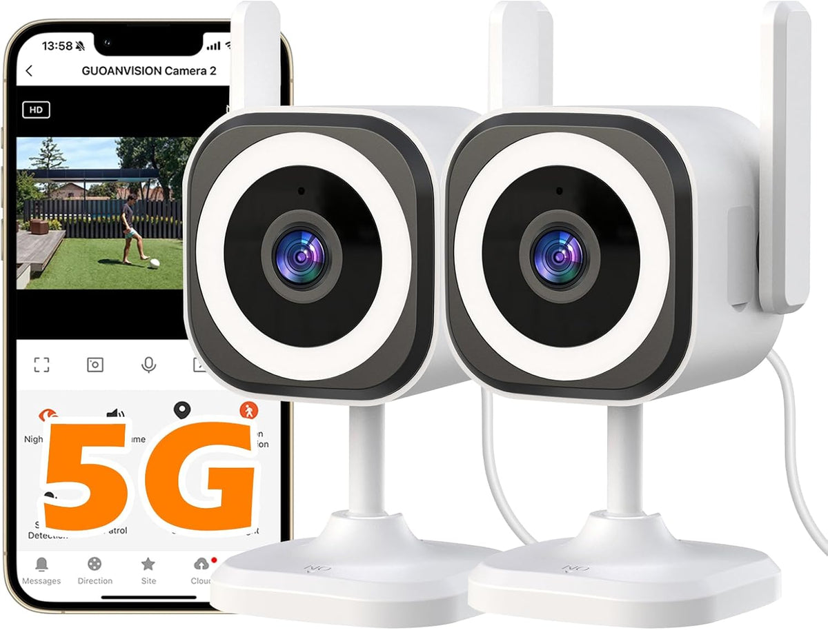 5G Outdoor/Indoor Security Camera,1080P Baby Monitor Cameras for Bedroom/Elder/Dog/Pet Camera,IP66