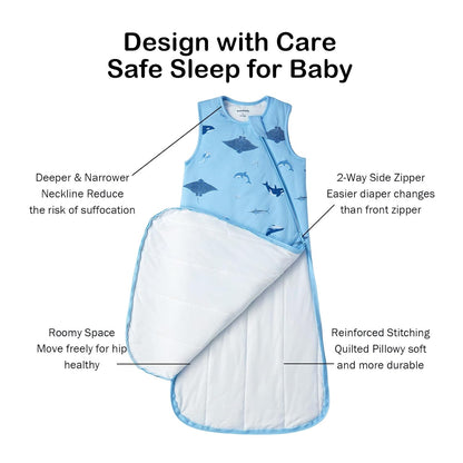 BubblePanda Rayon Made from Bamboo Sleep Sack 2t-3t 0.5 Tog Soft Lightweight Toddler Sleep Sack
