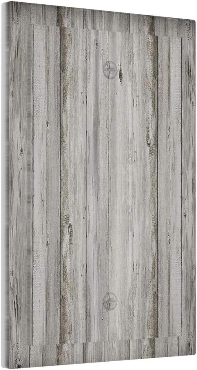 Light Switch Cover Plate Farmhouse Rustic Grey Barn Door Wood 1 Gang No Device Blank Electrical