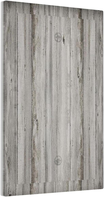 Light Switch Cover Plate Farmhouse Rustic Grey Barn Door Wood 1 Gang No Device Blank Electrical