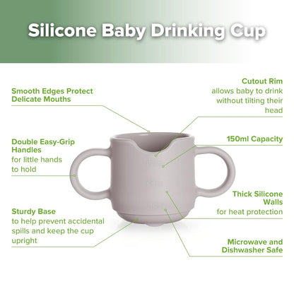 haakaa Silicone Toddler Cups, BPA Free Drop-Proof Training Open Cups for Baby 6 Months+, 5 Ounce