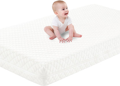 Crib Mattress, Dual-Sided Breathable Baby and Toddler Memory Foam Mattress with Removable and