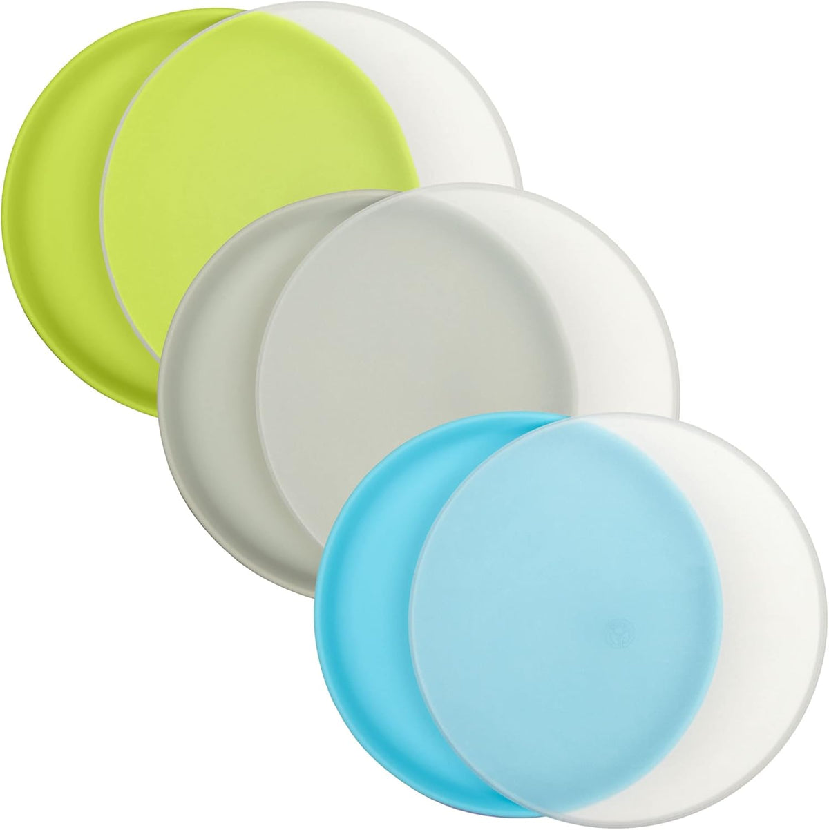 WeeSprout Baby & Toddler Non-Suction Plates with Lids, 100% Food Grade Silicone Plates, Premium