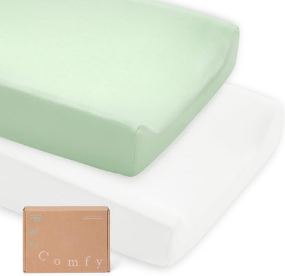 Supersoft Diaper Changing Pad Covers, 2-Pack Premium Bamboo Viscose Change Table Pad Covers for