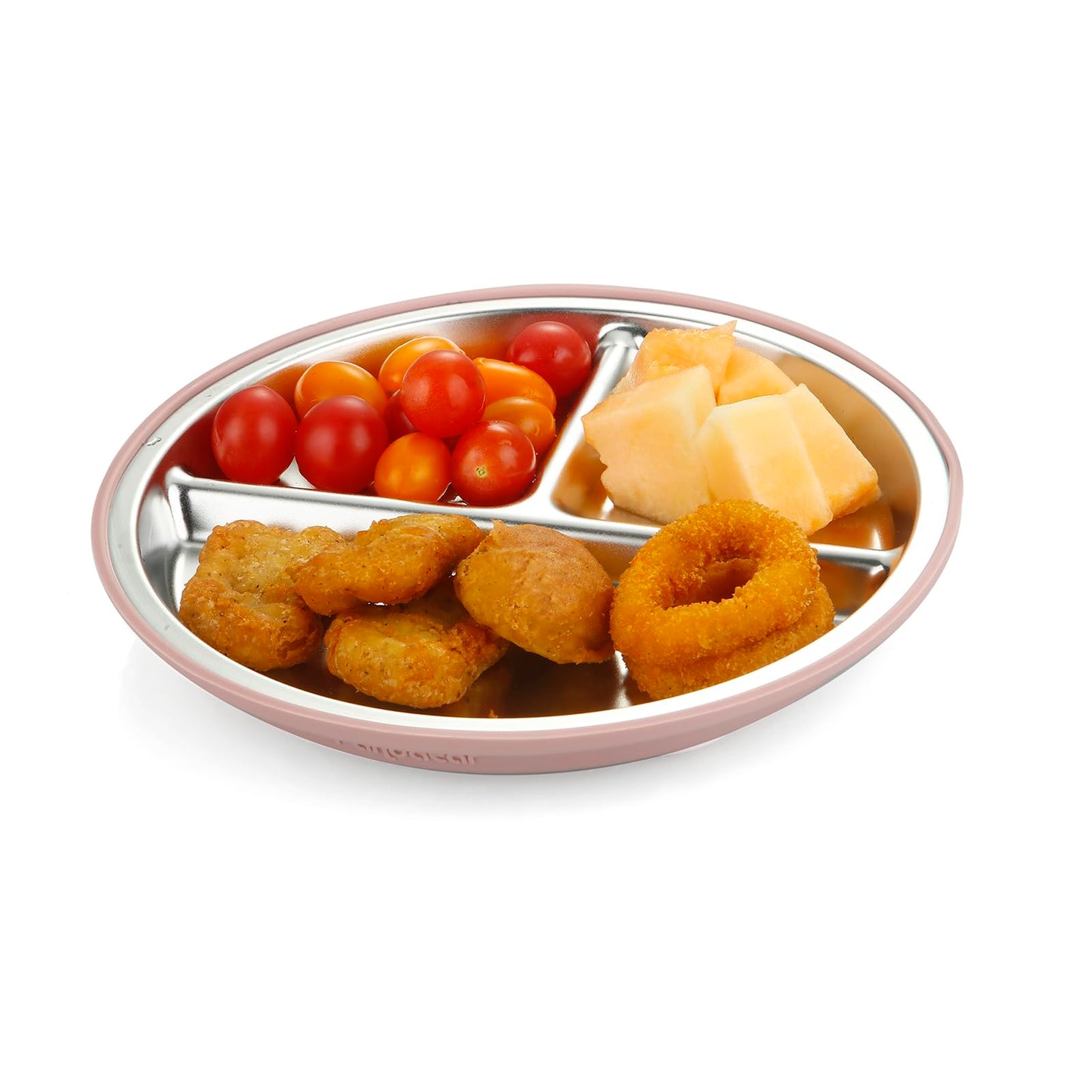 PandaEar 8PCS Baby Feeding Set | Stainless Steel Suction Plates and Bowls with Silicone Fork and