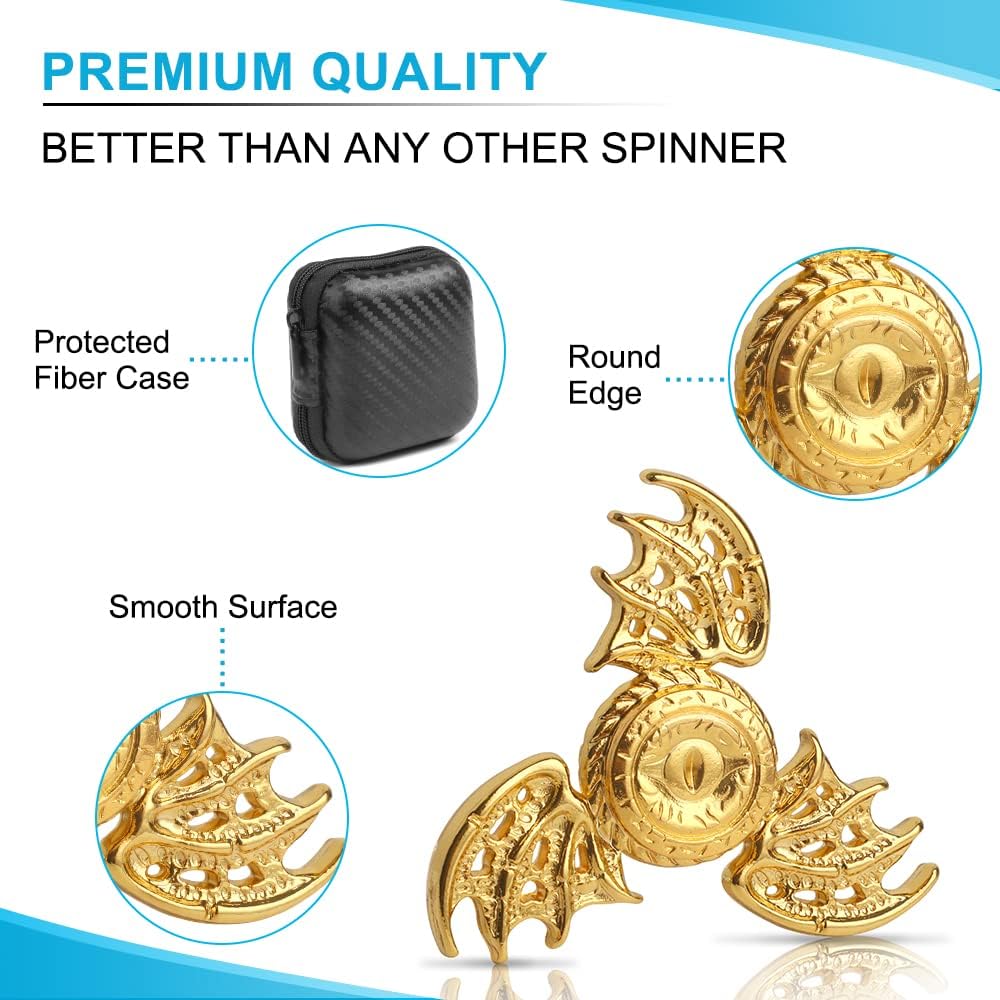 Phoenix Cool Fidget Hand Spinners Metal for Kids Adults, Dragon Finger Spinner Metal Gift for Age