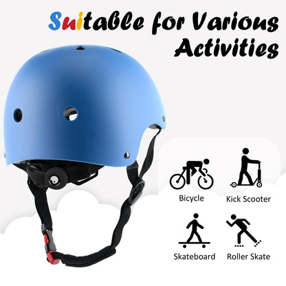 Kids Bike Helmet, 3 Sizes from Toddler to Youth, Blue, Small