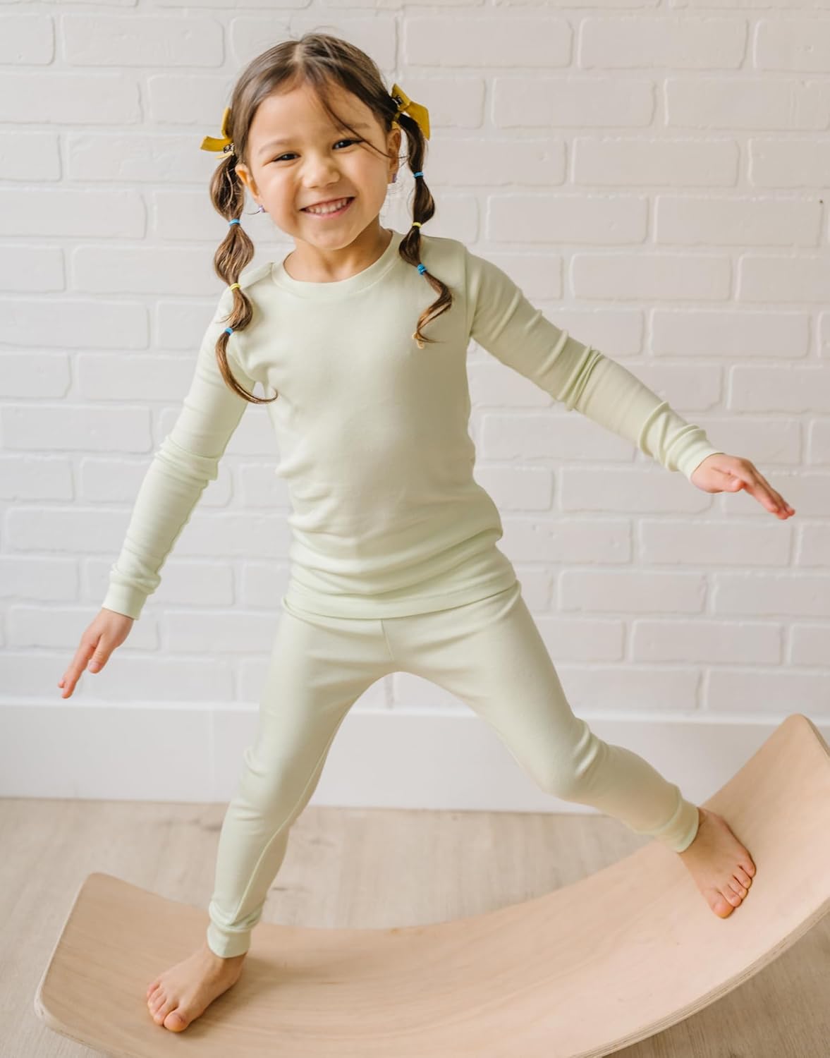 moimoln 6M-8Y Modal Cotton Solid Soft Breathable Baby Toddler Boys Girls Snug fit Pjs Long Sleeve