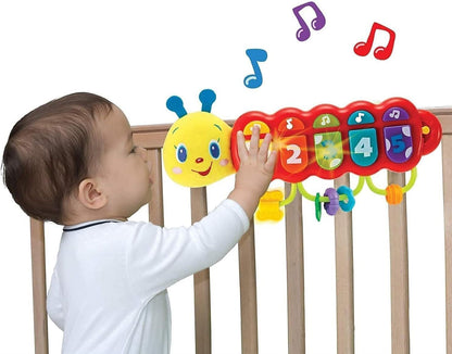 KiddoLab Lira Baby Musical Toy with Lights & Music – Interactive Caterpillar Spinner & Stacking