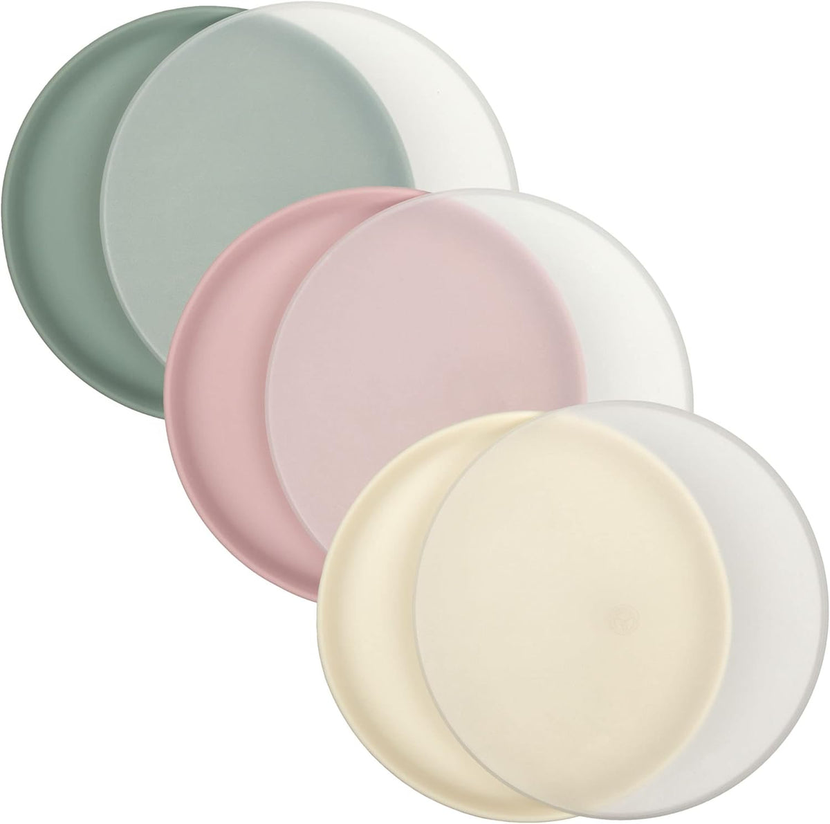 WeeSprout Baby & Toddler Non-Suction Plates with Lids, 100% Food Grade Silicone Plates, Premium
