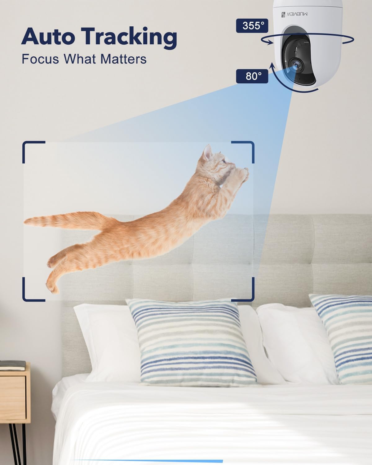 Indoor Security Camera 2K, Pet Camera with Phone App, WiFi Cameras for Home Security Camera for