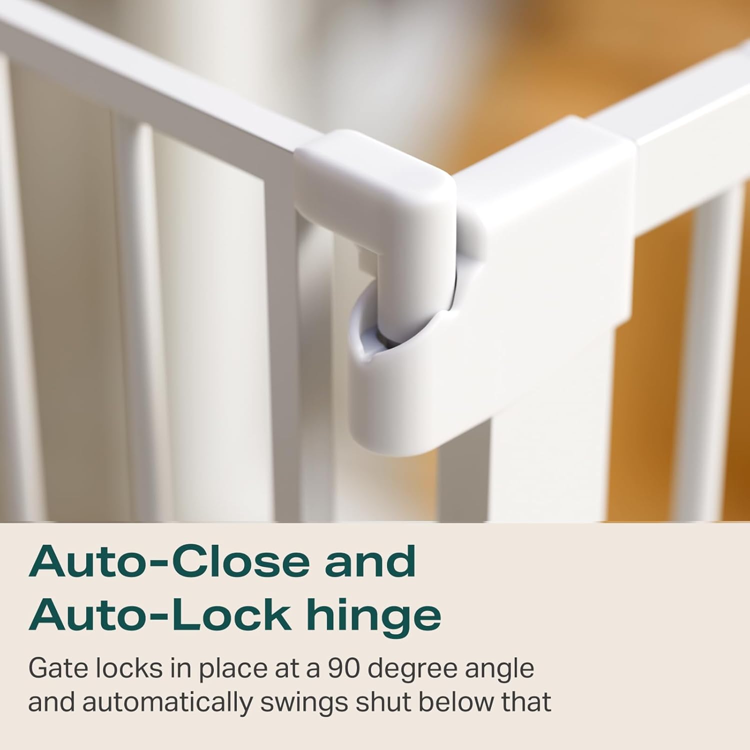 Cumbor 36" Extra Tall Baby Gate for Stairs, 29.7-48" Wide Dog Gates for Doorways, Auto Close Safety