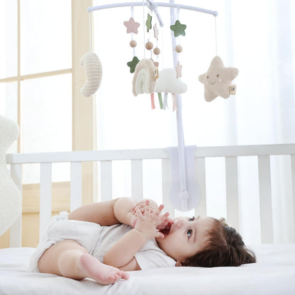COTTONBEBE Crib Mobile 35 Lullaby Music, Cotton Baby Mobiles for Cribs & Pack N Play, Easy to