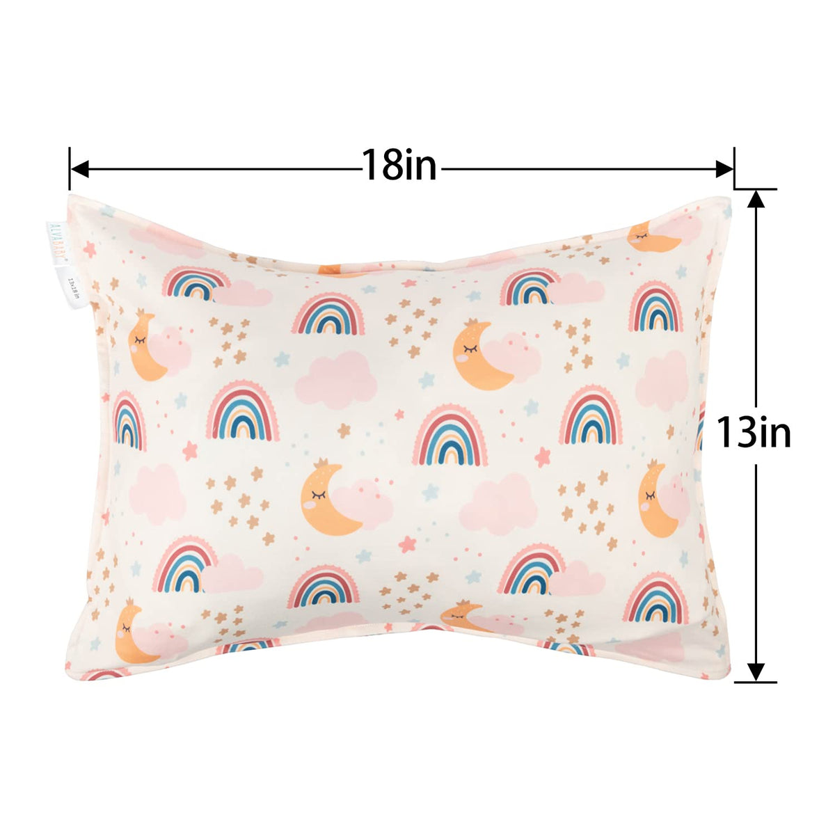 ALVABABY Toddler Pillowcases Stretchy Soft Kids Pillow Cover 2 Pack Fit 13"x 18" or 12"x20"
