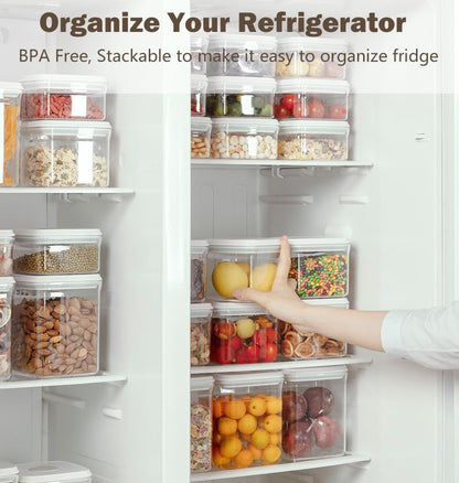 8 Pcs Pop Food Storage Containers Airtight Food Storage Containers Set with Lids Kitchen Pantry