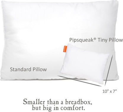 Pipsqueak Microfiber Pillow - Small, Mini, Tiny - 11 x 7 in - Perfect for Travel, Cars, Airplanes