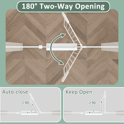57.5"-62" Extra Wide Auto Closing Baby Safety Gate for Stairs & Doorways, Pressure Mounted No Drill