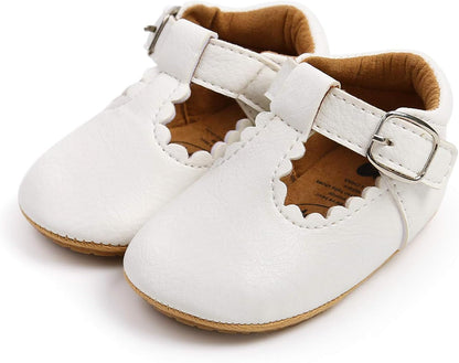 SOFMUO Baby Boys Girls High Top Ankle PU Leather Sneakers Soft Rubber Sole Infant Moccasins Newborn