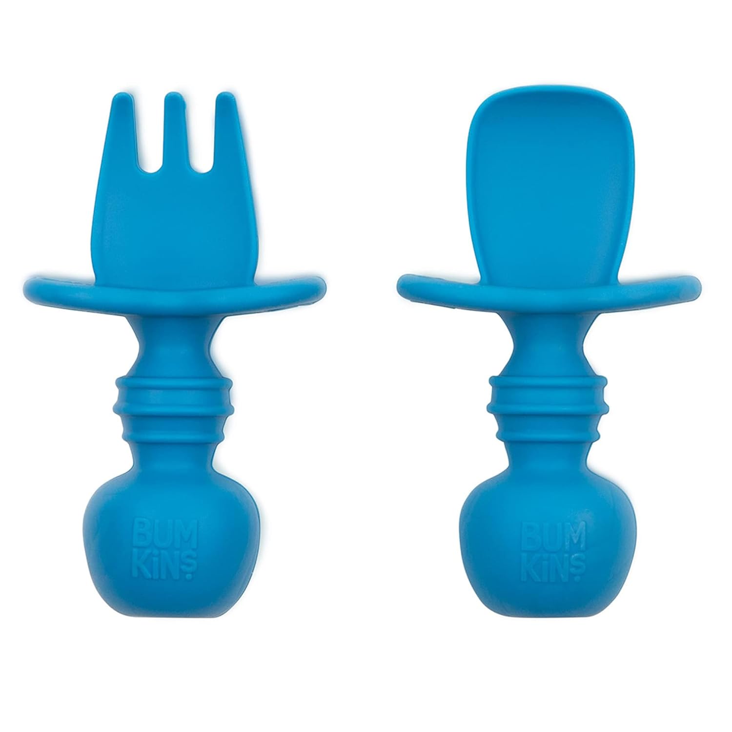 Bumkins Baby Utensils Set, Chewtensils Silicone Spoons for Dipping, Self-Feeding, Baby Led Weaning