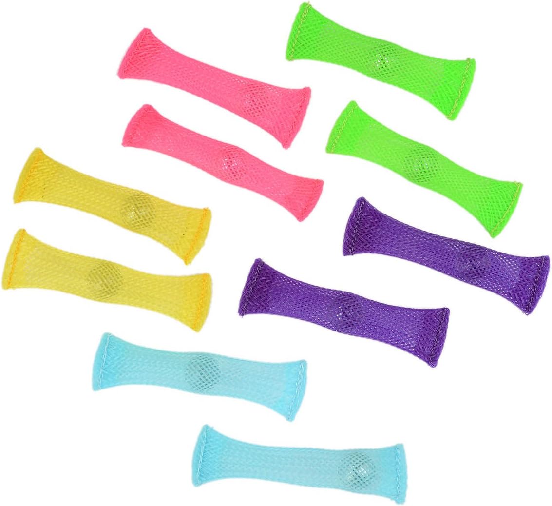 FIDGET TOYS(Package of 10, 5 colors) Stress Relieve toy, Focus Enhance, Soothing Marble Fidgets for