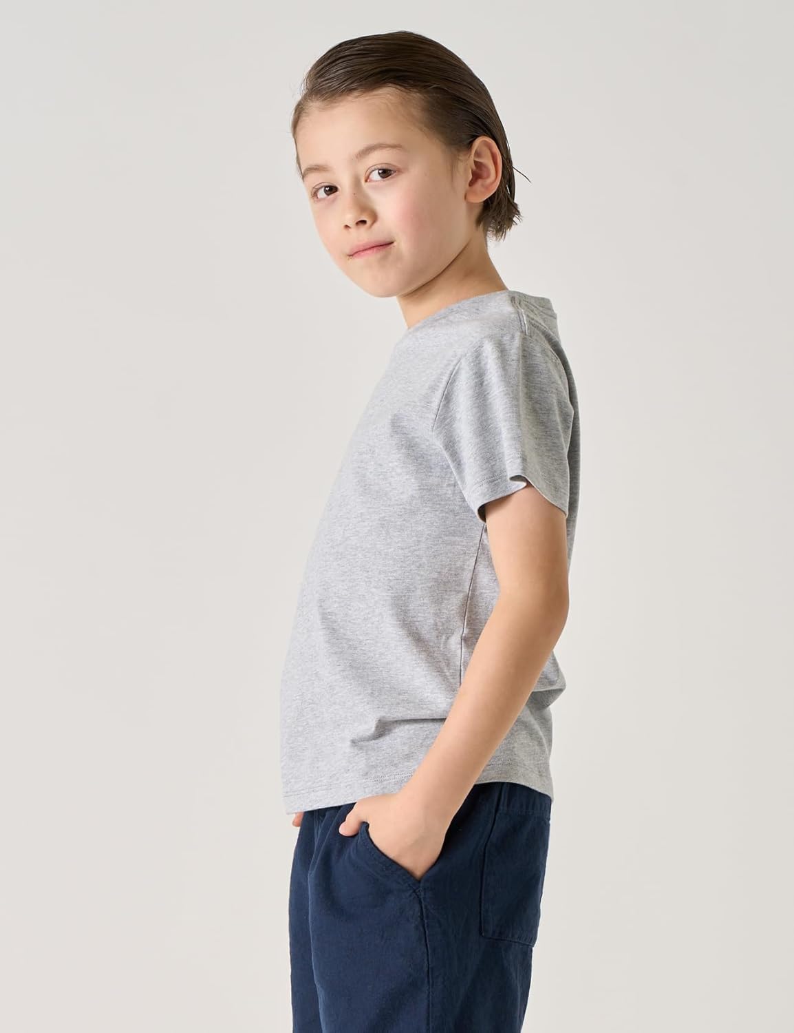 LAPASA Kids T-Shirts Short Sleeve (4 Pack) 100% Cotton Plain Top Tees Boy & Girl Unisex Toddler