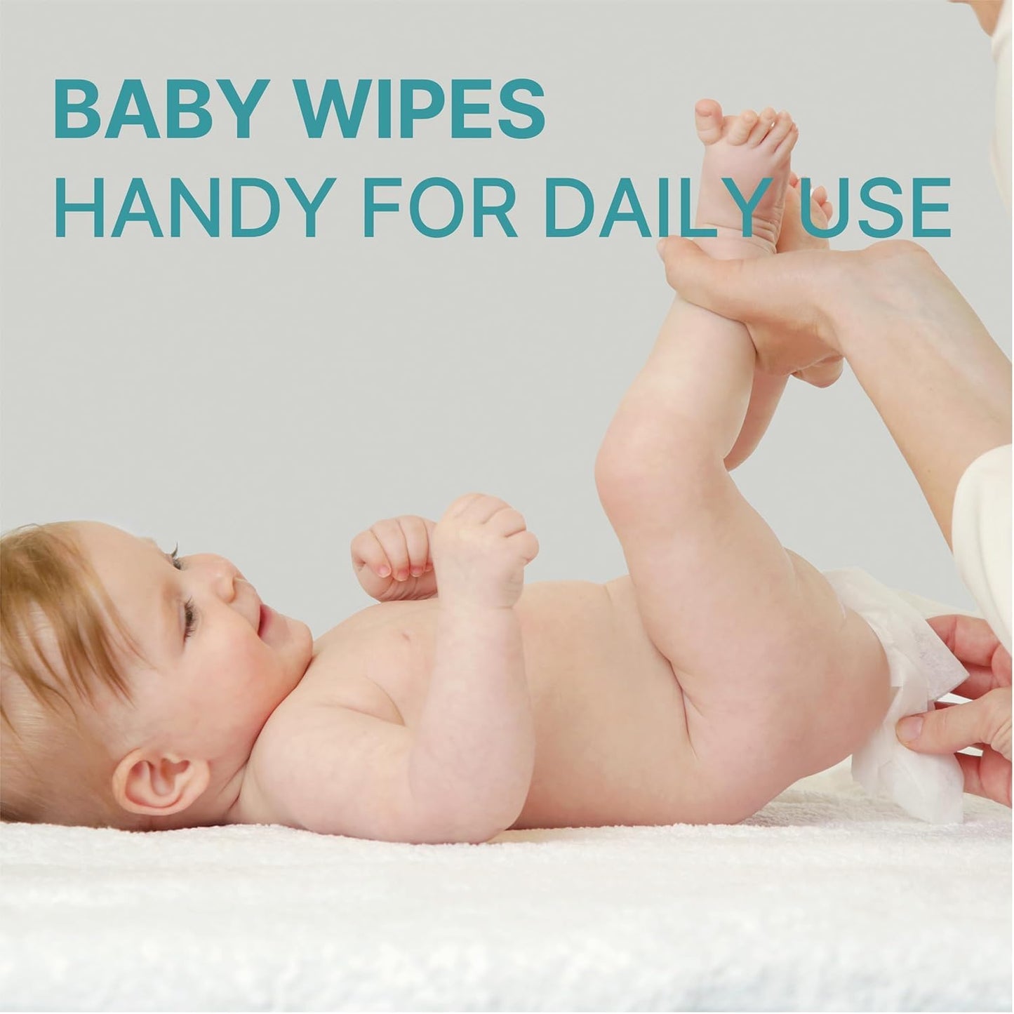 Korea's #1 Light Baby Wipes - Hypoallergenic, Water-Based, Unscented, Alcohol & Paraben-Free – 50