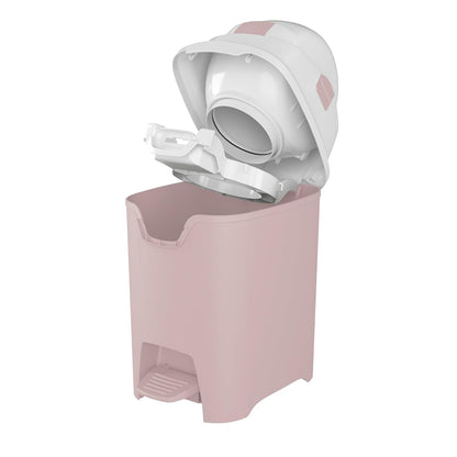 Foundations Mini Hands-Free Diaper Pail with Airtight Lid - Durable & Odorless Diaper Disposal
