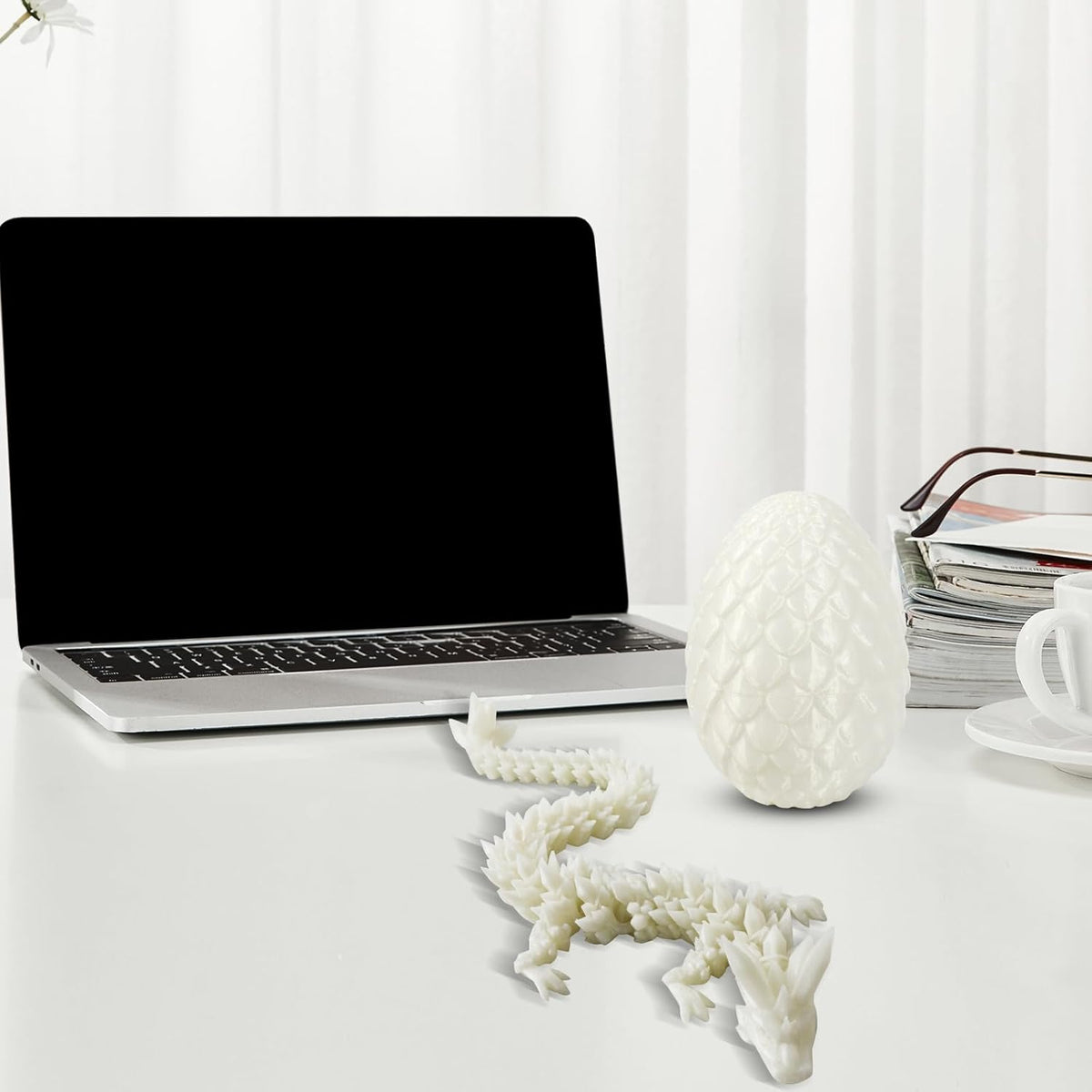 3D Printed Dragon Egg,Mystery Crystal Dragon Fidget Toys,Articulated Dragon,Home Desk Decor Easter