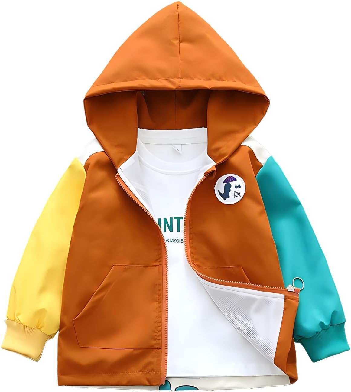 Vinmin Toddler Hooded Jacket Cartoon Dinosaur Zip Coat Little Girls Boys Jacket Thin Fashion for