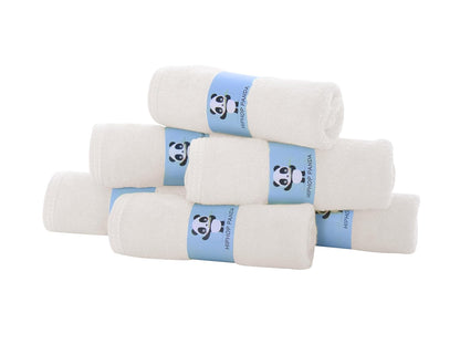HIPHOP PANDA Baby Washcloths, Rayon Made from Bamboo - 2 Layer Ultra Soft Absorbent Newborn Bath