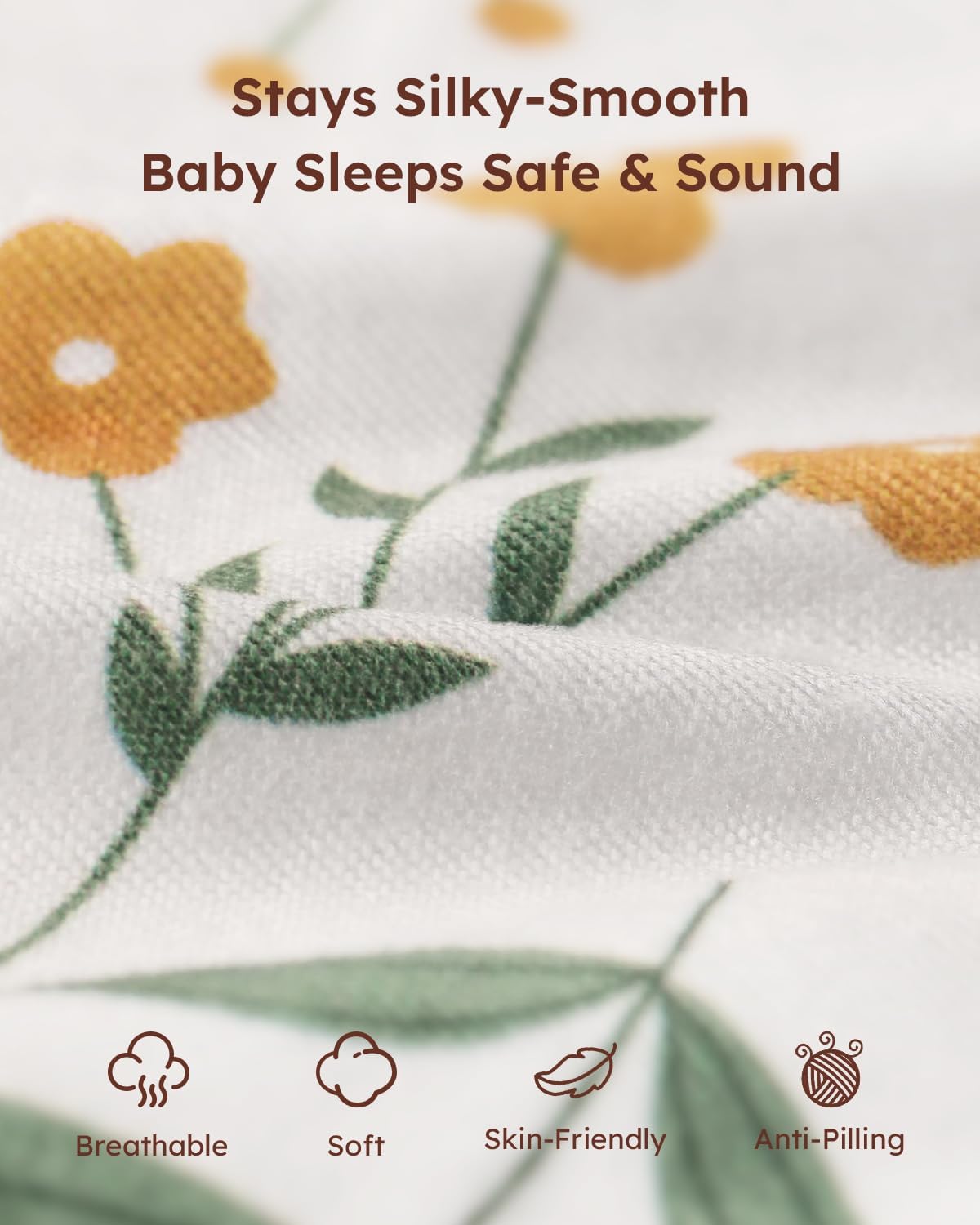 Yoofoss Baby Pack and Play Sheets 2 Pack for Boys and Girls - 38x26 Mini Crib Sheets Fitted Neutral